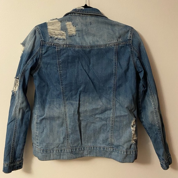 Missguided distressed denim jacket size S - Picture 2 of 2